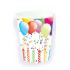 Conjunto de 8 copos de aniversário com balões
