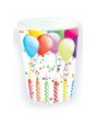Conjunto de 8 copos de aniversário com balões