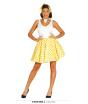 Conjunto Adulto Pin Up Saia Amarela Tamanho 42-44