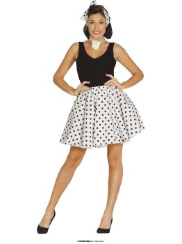 Conjunto Adulto Pin Up Saia Branca