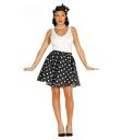 Conjunto Pin Up Adulto Saia Preta