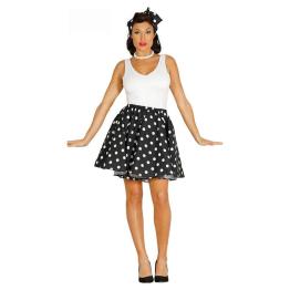 Conjunto Adulto Pin Up Saia Preta