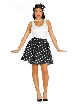 Conjunto Pin Up Adulto Saia Preta