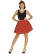 Conjunto Adulto Pin Up Saia Roja Tamanho 42-44