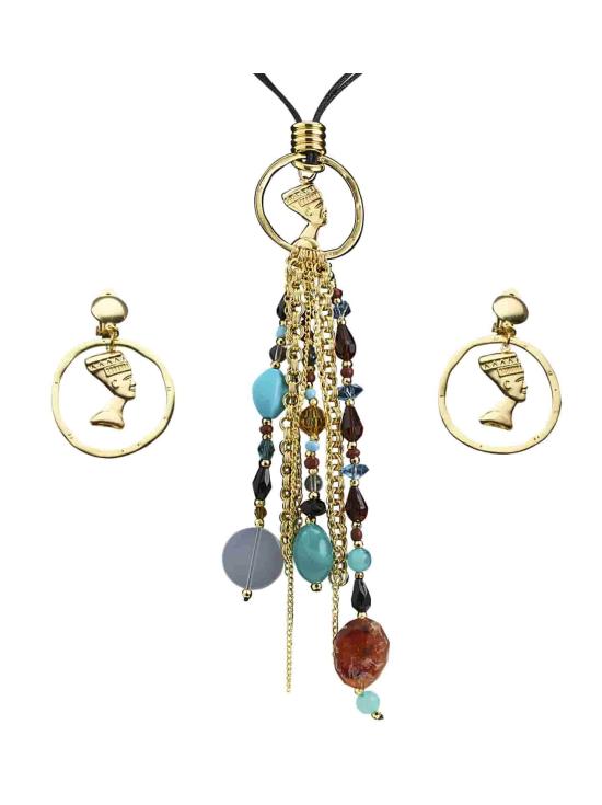 Conjunto de Colar e Brincos Egípcios