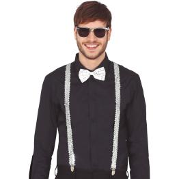 Conjunto de lantejoulas prateadas