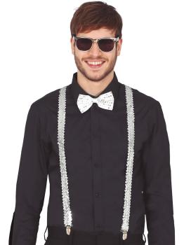 Conjunto de lantejoulas prateadas