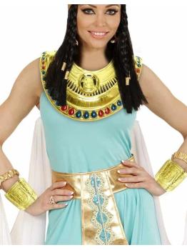 Conjunto de pescoço e pulseiras egípcias.