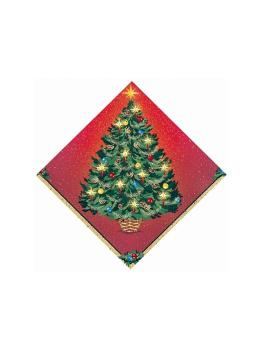 Conjunto de 16 guardanapos de árvore de Natal