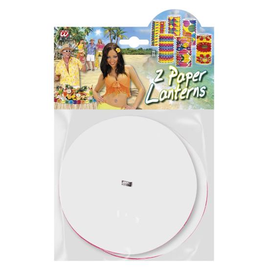 Conjunto de 2 lanternas de papel de parede havaianas.