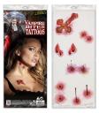 Conjunto de 6 tatuagens de mordida de vampiro.