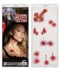 Conjunto de 6 tatuagens de mordida de vampiro.