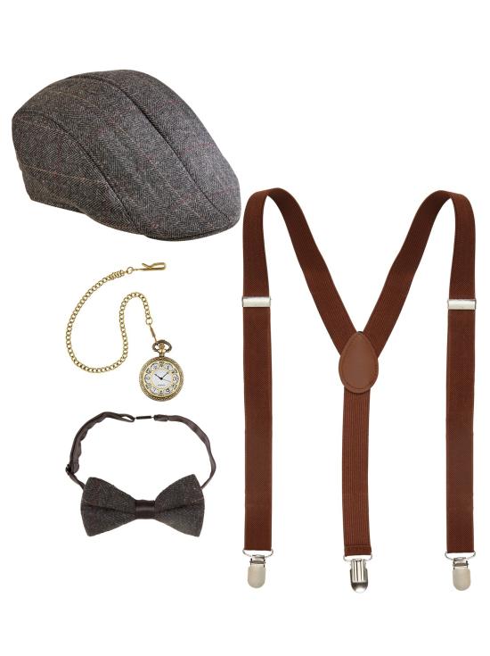 Conjunto de acessórios dos anos 20 com 4 peças