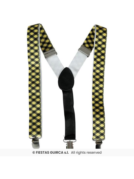 Conjunto de acessórios Nerd com óculos, gravata borboleta e suspensórios