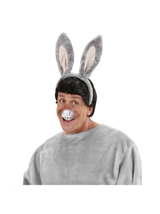 Conjunto de burro com orelhas e boca.