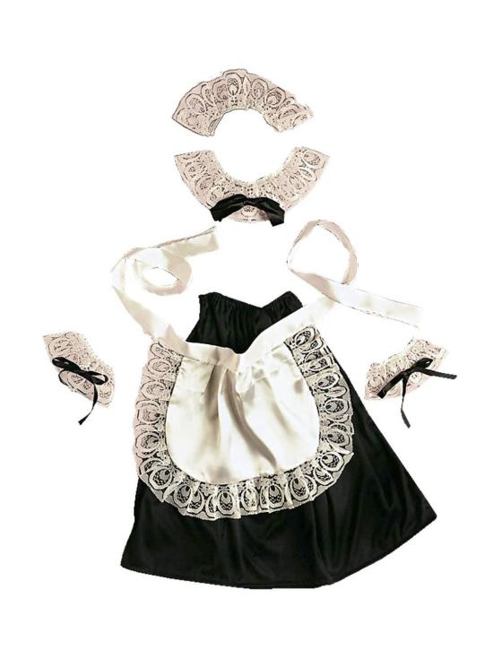 Conjunto de fantasia de empregada francesa adulta