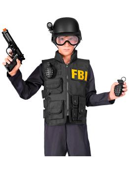 Conjunto de brinquedos SWAT – capacete, pistola, óculos táticos, lanterna e 2 granadas