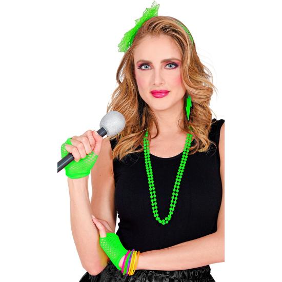 Conjunto dos anos 80 Rosa Fluor Amarelo