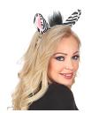 Conjunto de orelhas e cauda de zebra - acessório de fantasia