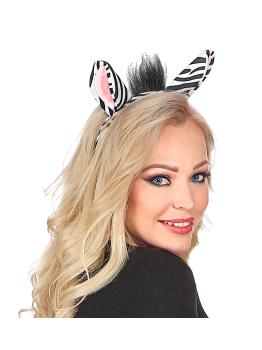 Conjunto de orelhas e cauda de zebra - acessório de fantasia