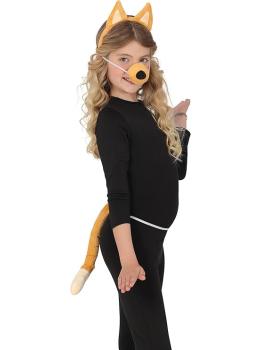 Conjunto de 3 peças de cachorrinho marrom – Acessório de fantasia com rabo, tiara e nariz.