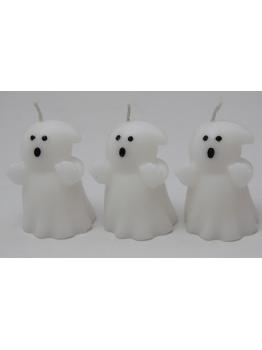 Conjunto de Halloween com 3 velas fantasmas