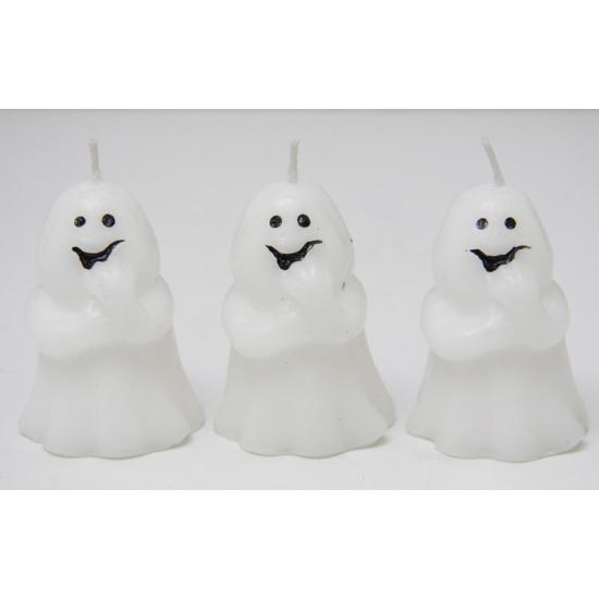Conjunto de Halloween com 3 velas fantasmas
