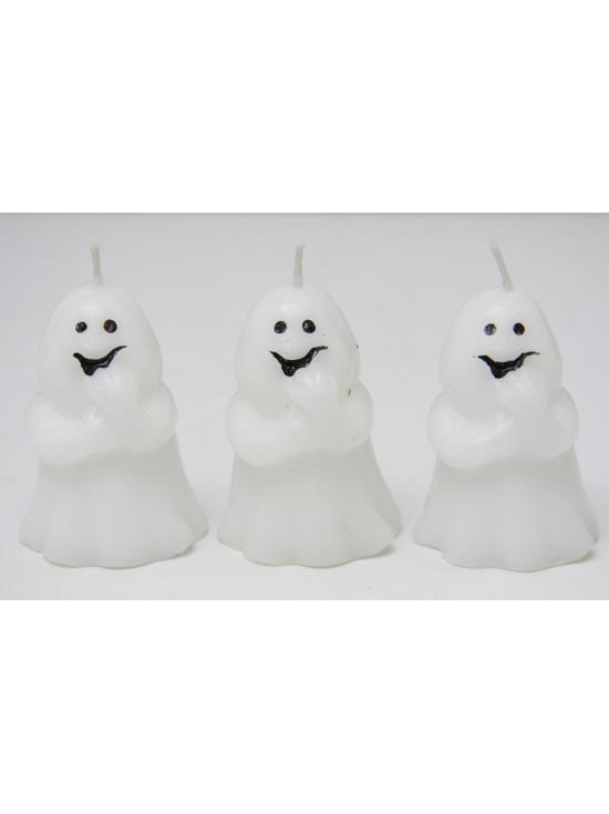 Conjunto de Halloween com 3 velas fantasmas
