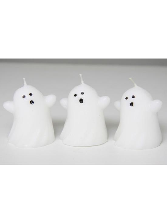 Conjunto de Halloween com 3 velas fantasmas