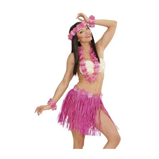 Conjunto Havaiano Rosa Adulto