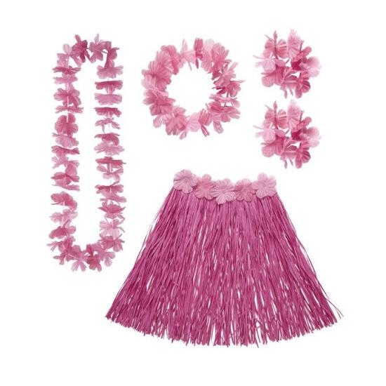 Conjunto Havaiano Rosa Adulto