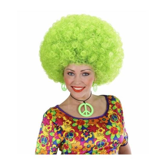 Conjunto de pingente hippie e brincos fluorescentes