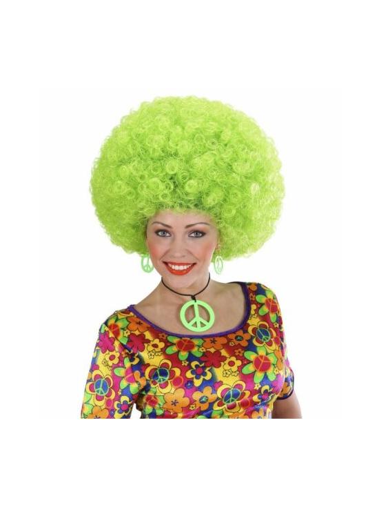Conjunto de pingente hippie e brincos fluorescentes