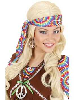 Conjunto de pingente e brincos de prata hippie