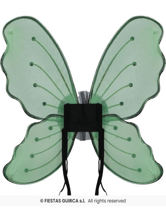 Conjunto Infantil de Asas Verdes e Tutu – Acessório de Fantasia para Meninas