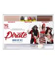 Conjunto de maquiagem piratas