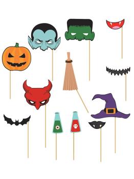 Conjunto de Photocall de Halloween 12 peças