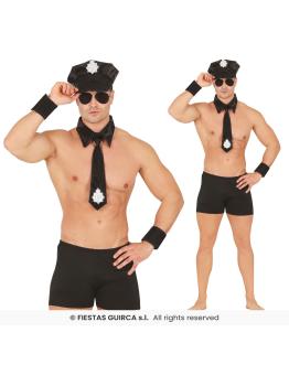 Conjunto de strip-tease policial adulto