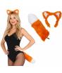 Conjunto de raposa laranja com cauda e orelhas | Acessório de fantasia