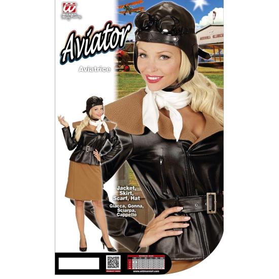 Fantasia de aviador retrô de luxo adulto Fantasia de aviador retrô de luxo adulto