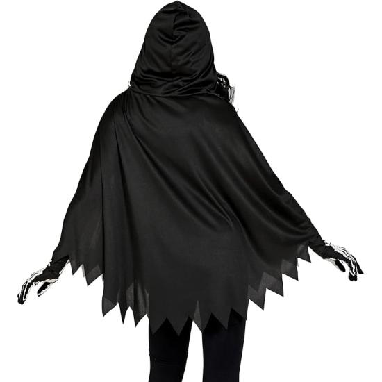 SKELETON – Poncho com capuz e estampa de osso