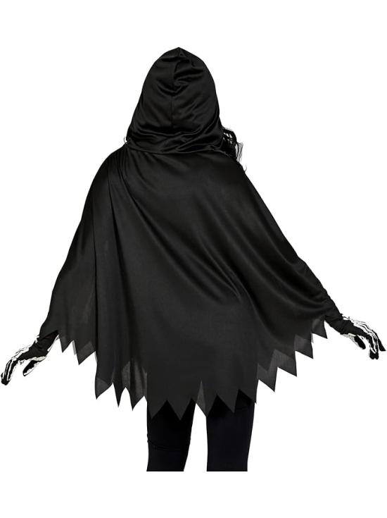 SKELETON – Poncho com capuz e estampa de osso