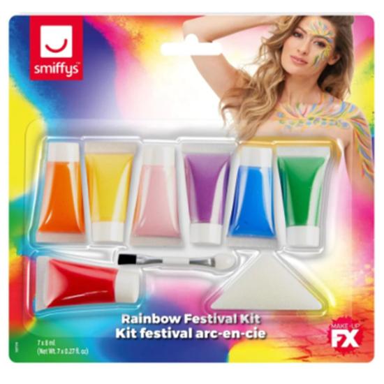 Conjunto 7 cores Make-Up FX, Rainbow com acessórios Conjunto 7 cores Make-Up FX, Rainbow com acessórios