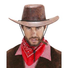 Chapéu de cowboy na cor marrom
