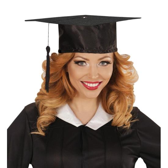 Boné de graduação em cetim adulto