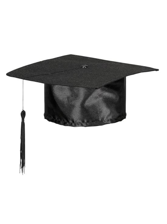 Boné de graduação em cetim adulto