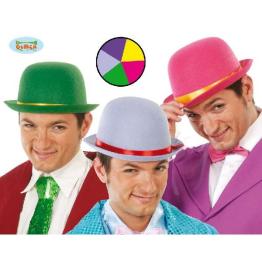 Chapéu-coco de feltro em cores variadas