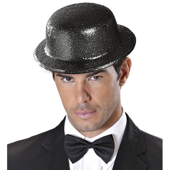 Chapéu-coco preto brilhante