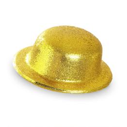 Chapéu-coco dourado brilhante