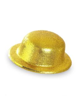 Chapéu-coco dourado brilhante